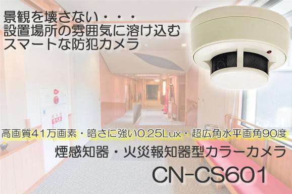 煙感知器・火災報知器型カモフラージュCCDカメラ　CN-CS601