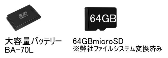 Wi-Fi搭載高画質録画セットPMC-7SのCONYオリジナル長時間録画システム　PMC-7S-64BLの基本セット内容