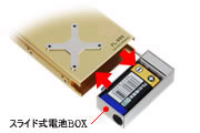 音声フィルター・音声リミッター搭載超高感度フラットコンクリートマイク　FL-999の電池BOX