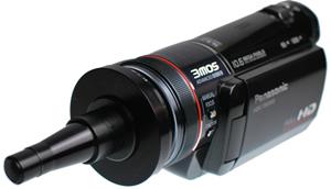 アウトレット商品　ビデオカメラ用ピンホールレンズ　CN-PL　8mmレンズをTM-300に装着